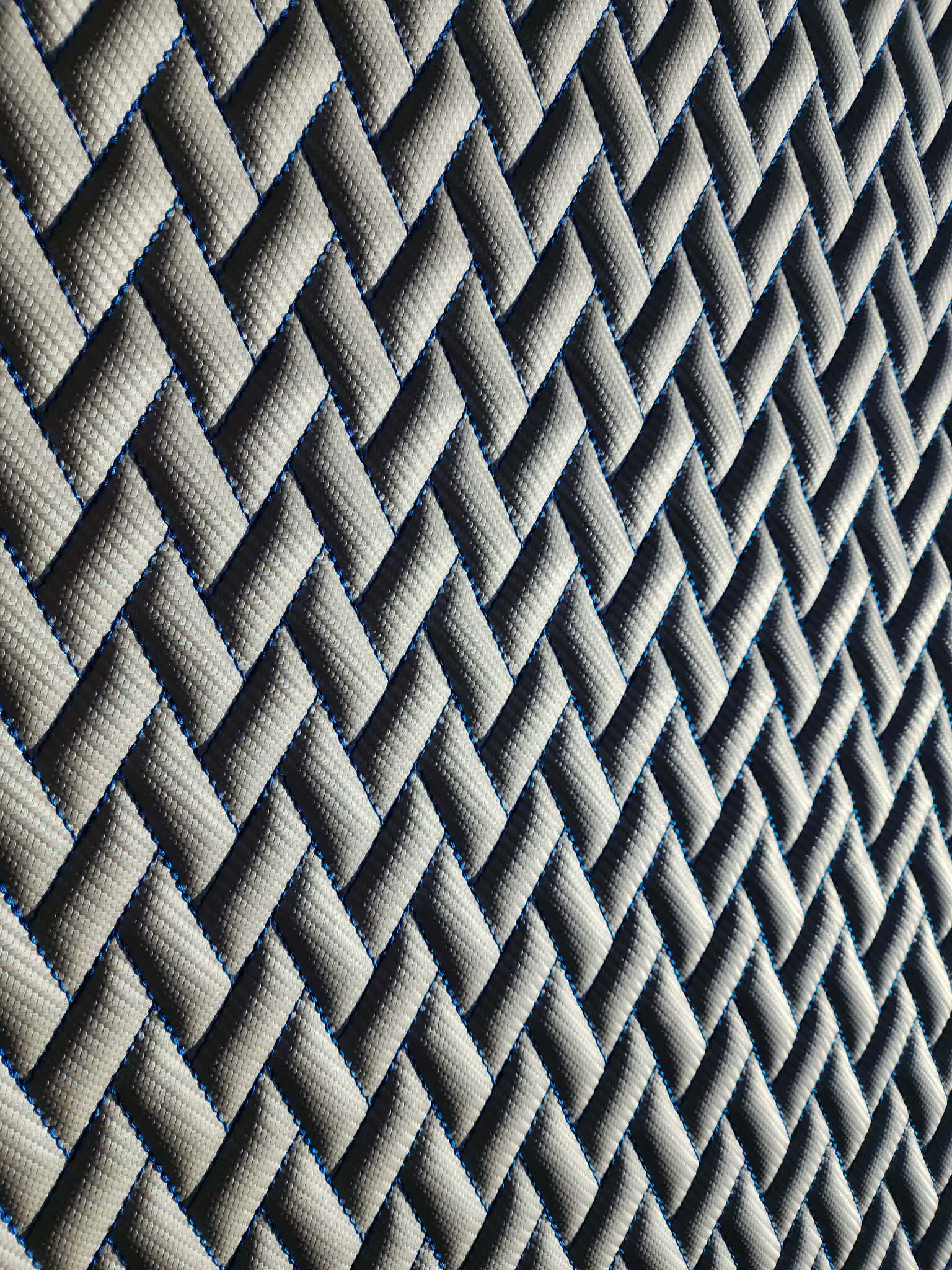 Herringbone - Carbon Blue